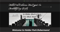 Desktop Screenshot of holderparkdobermans.com